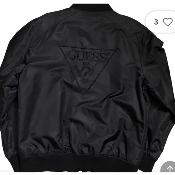 Black Guess bomber jacket - Picture 2 of 2